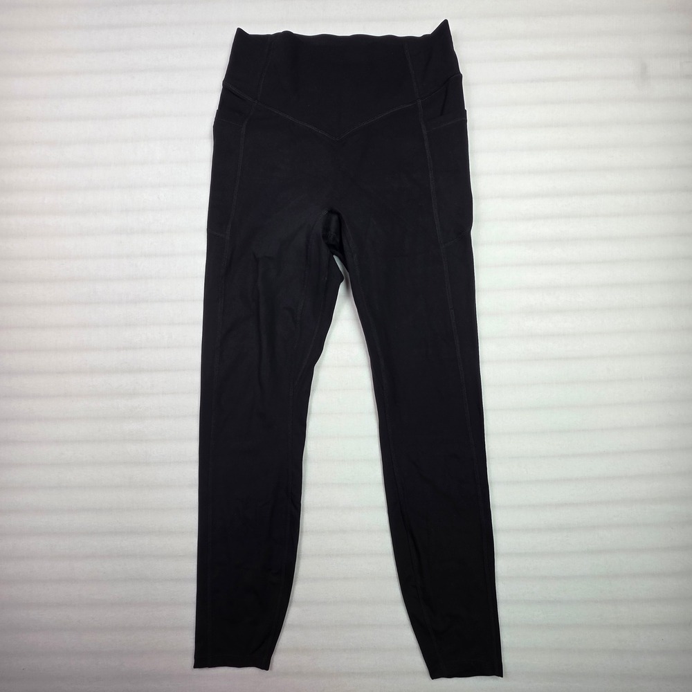 Halara Black High Waisted Scrunch Butt Leggings with Pockets Womens Small 7/8